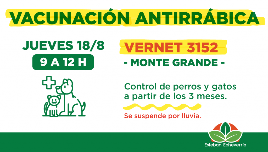 Operativo de vacunación antirrábica en Esteban Echeverria