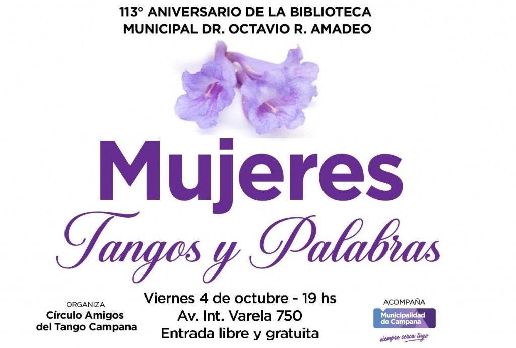 Campana: Celebran los 113 años de la Biblioteca Municipal con un encuentro de tangos y palabras