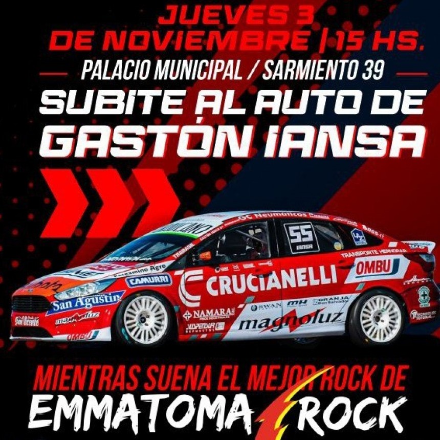 Subite al auto de Gastón Iansa. 