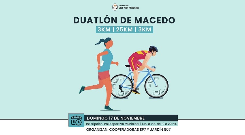 Gral. Madariaga: Se viene el “Duatlón solidario” de Macedo