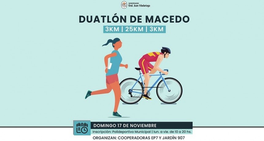 Gral. Madariaga: Se viene el “Duatlón solidario” de Macedo
