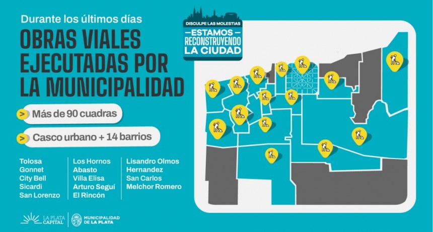 Avanzan obras estratégicas para mejorar la infraestructura vial y urbana en La Plata