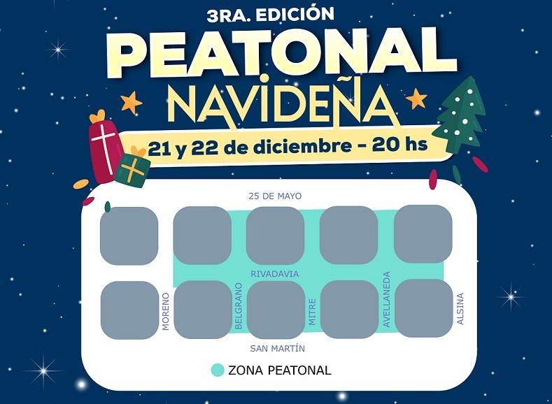 San Andrés de Giles: Se viene la 3ª edición de la Peatonal Navideña